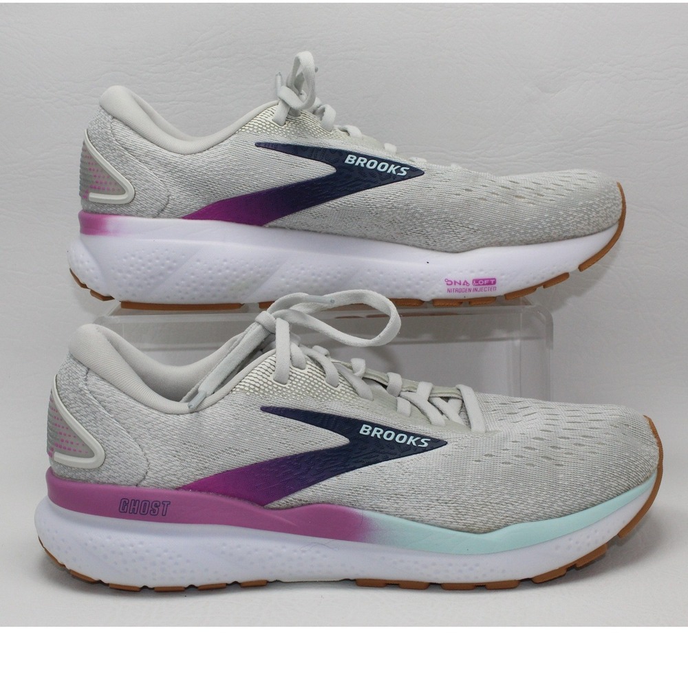 Brooks Ghost 16 Womens Running Shoes Size 8.5 Grey Purple 1204071B175